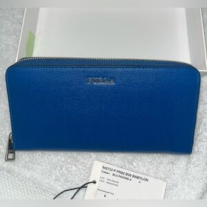 Furla Babylon Leather Wallet (Cobalt Blue)